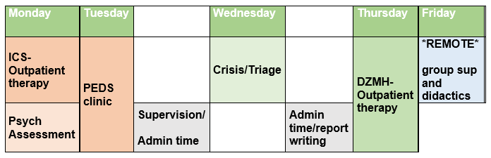 IHS Sample Schedule